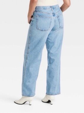 Target Light Blue Women's Straight Leg Jeans with Studs